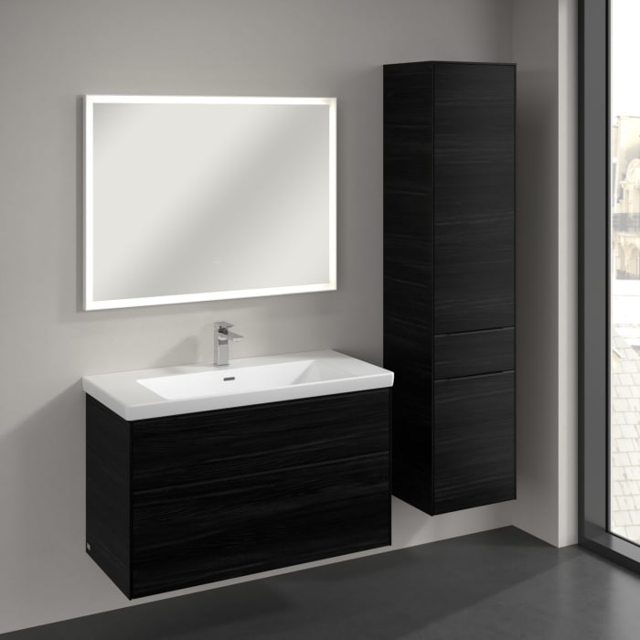 Villeroy & Boch Subway 3.0 Hochschrank 40 x 171 cm mit 1 Auszug und 2 Türen, Anschlag rechts