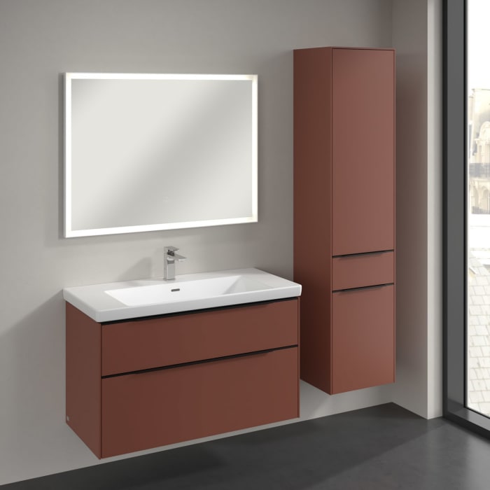 Villeroy & Boch Subway 3.0 Hochschrank 40 x 171 cm mit 1 Auszug und 2 Türen, Anschlag rechts