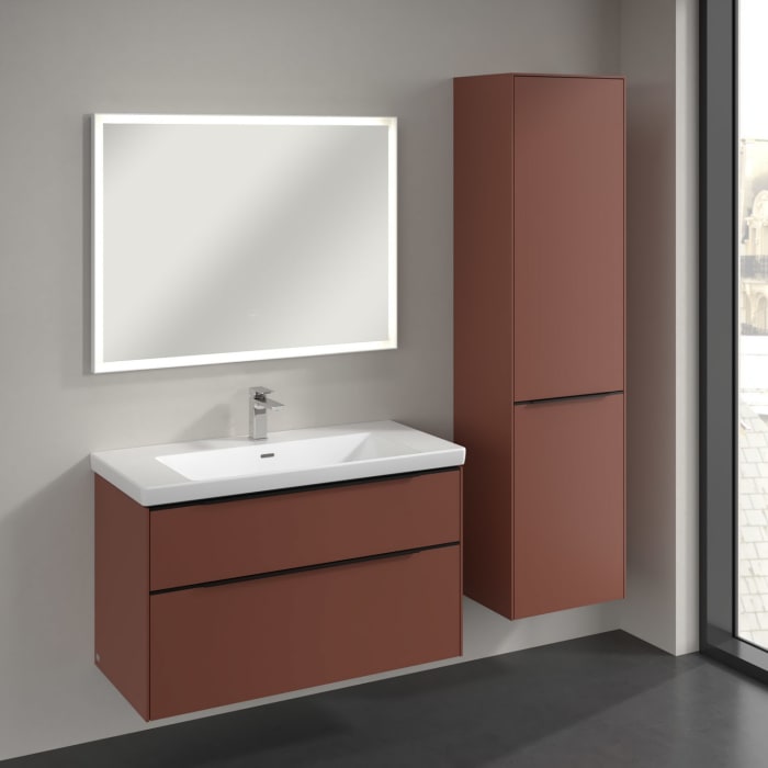 Villeroy & Boch Subway 3.0 Hochschrank 45 x 171 cm mit 1 Wäscheklappe und 1 Tür, Anschlag rechts