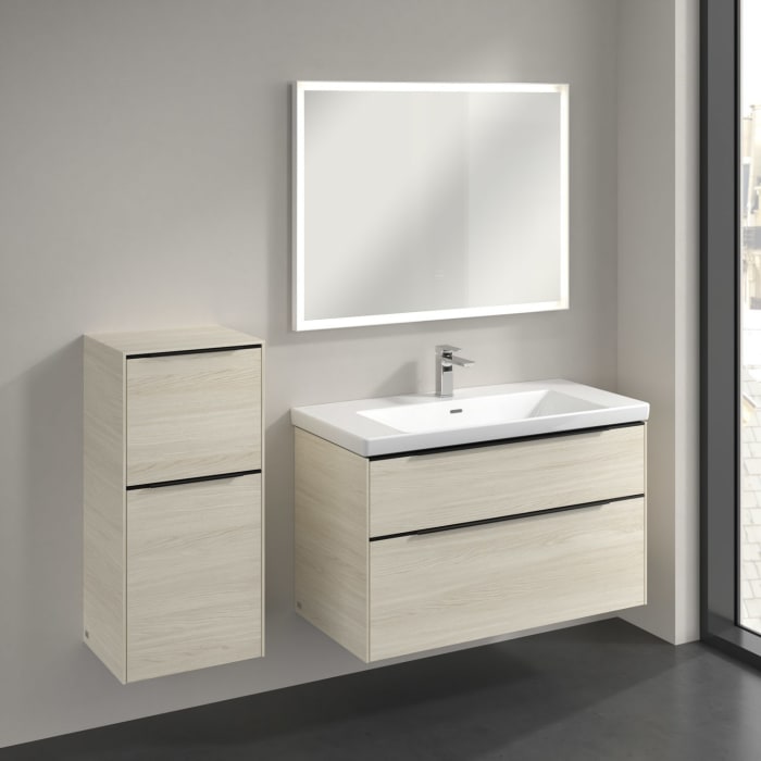 Villeroy & Boch Subway 3.0 Seitenschrank 40 x 86 cm mit 1 Auszug und 1 Tür, Anschlag links