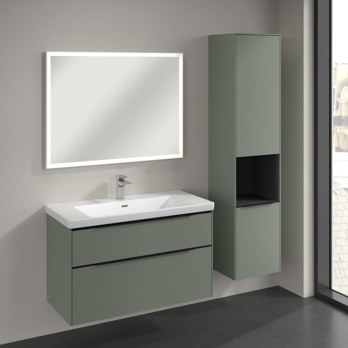 Villeroy & Boch Subway 3.0 Hochschrank 40 x 171 cm mit 1 offenen Fach und 2 Türen, Anschlag rechts