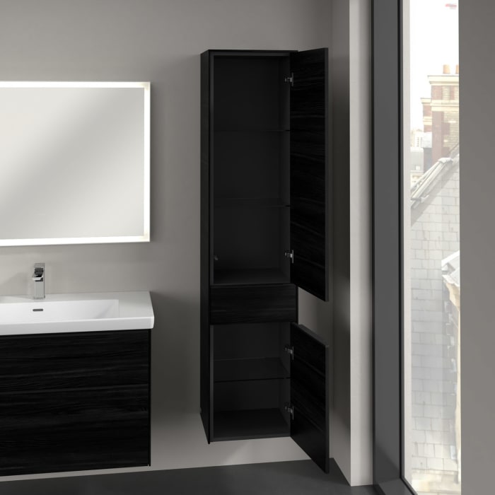 Villeroy & Boch Subway 3.0 Hochschrank 40 x 171 cm mit 1 Auszug und 2 Türen, Anschlag rechts