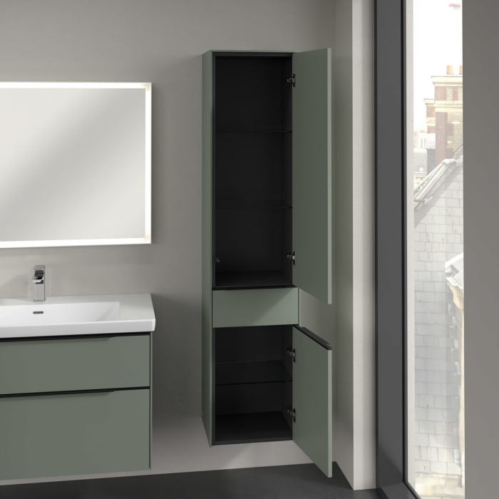 Villeroy & Boch Subway 3.0 Hochschrank 40 x 171 cm mit 1 Auszug und 2 Türen, Anschlag rechts