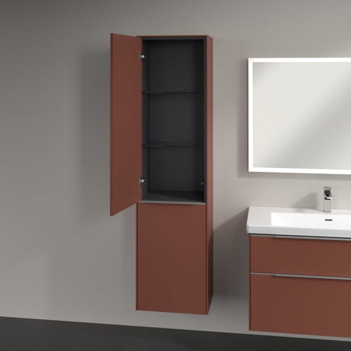 Villeroy & Boch Subway 3.0 Hochschrank 45 x 171 cm mit 1 Wäscheklappe und 1 Tür, Anschlag links