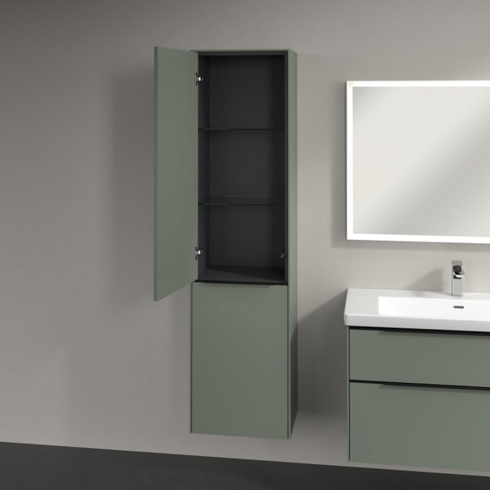 Villeroy & Boch Subway 3.0 Hochschrank 45 x 171 cm mit 1 Wäscheklappe und 1 Tür, Anschlag links