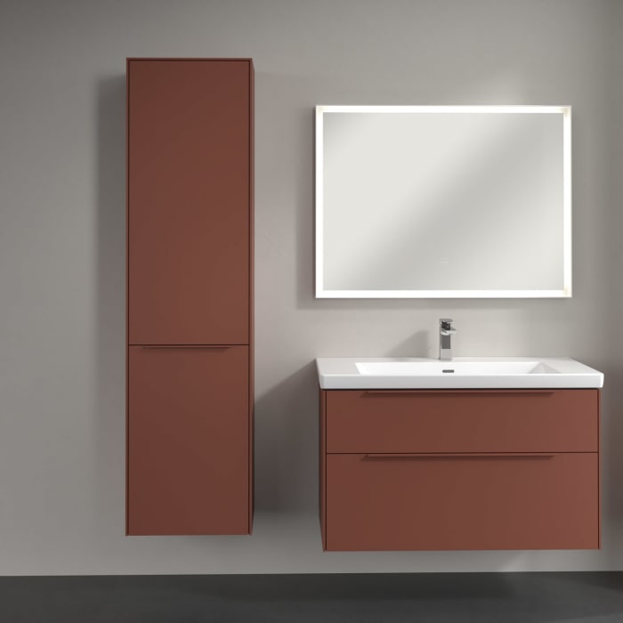 Villeroy & Boch Subway 3.0 Hochschrank 45 x 171 cm mit 1 Wäscheklappe und 1 Tür, Anschlag links