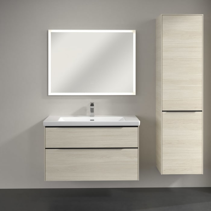 Villeroy & Boch Subway 3.0 Hochschrank 45 x 171 cm mit 1 Wäscheklappe und 1 Tür, Anschlag rechts