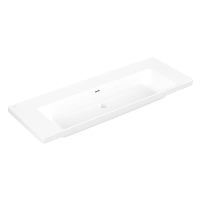 Villeroy & Boch Subway 3.0 Schrankwaschtisch 130 cm, ohne Hahnloch, mit Überlauf