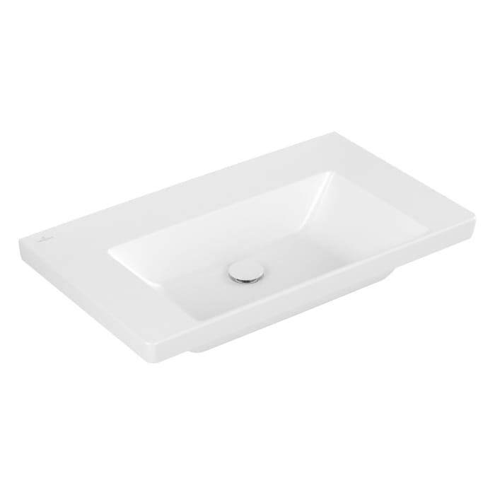 Villeroy & Boch Subway 3.0 Schrankwaschtisch 80 cm, ohne Hahnloch, ohne Überlauf