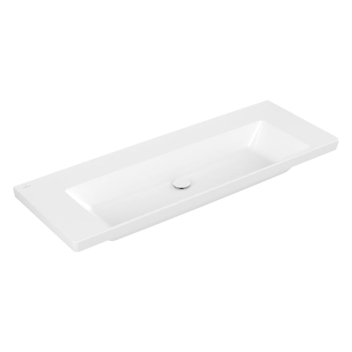Villeroy & Boch Subway 3.0 Schrankwaschtisch 130 cm, ohne Hahnloch, ohne Überlauf
