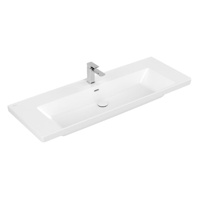 Villeroy & Boch Subway 3.0 Schrankwaschtisch 130 cm, mit 1 Hahnloch, mit Überlauf