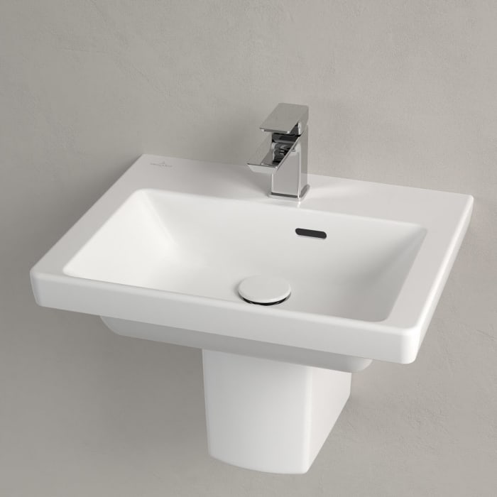 Villeroy & Boch Subway 3.0 Handwaschbecken 50 cm, mit 1 Hahnloch, mit Überlauf