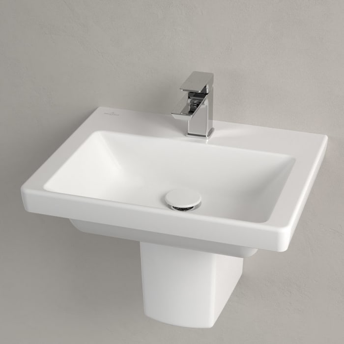 Villeroy & Boch Subway 3.0 Handwaschbecken 50 cm, mit 1 Hahnloch, ohne Überlauf