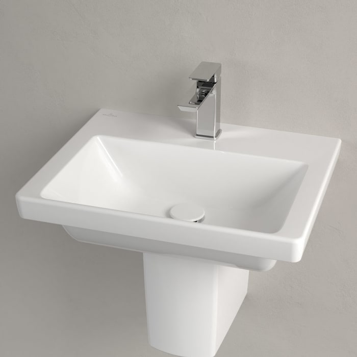 Villeroy & Boch Subway 3.0 Waschtisch 55 cm, mit 1 Hahnloch, ohne Überlauf