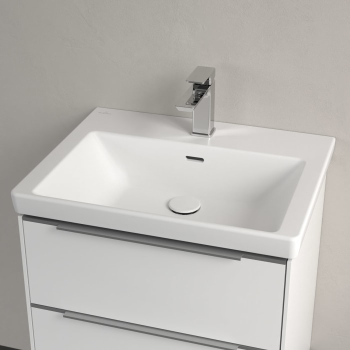 Villeroy & Boch Subway 3.0 Waschtisch 60 cm, mit 1 Hahnloch, mit Überlauf