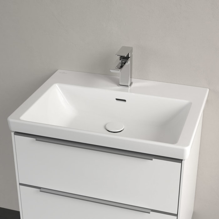 Villeroy & Boch Subway 3.0 Waschtisch 65 cm, mit 1 Hahnloch, mit Überlauf