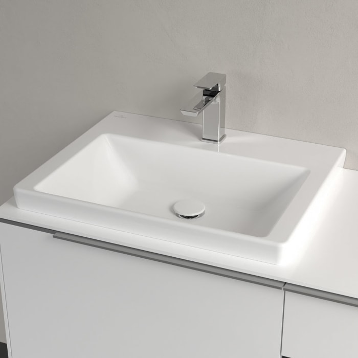 Villeroy & Boch Subway 3.0 Waschtisch 60 cm, mit 1 Hahnloch, ohne Überlauf