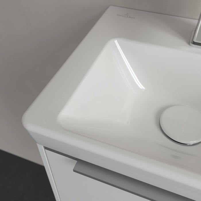 Villeroy & Boch Subway 3.0 Handwaschbecken 37 cm, mit 1 Hahnloch, mit Überlauf