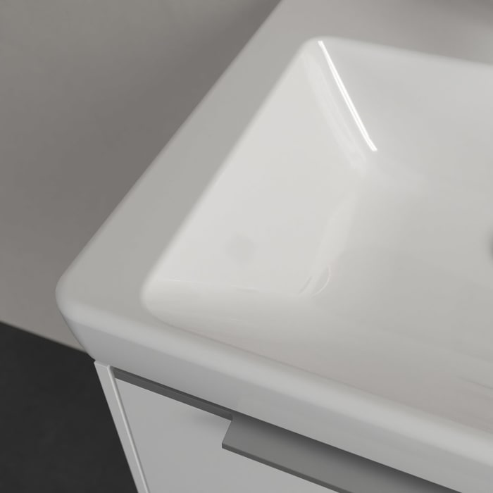 Villeroy & Boch Subway 3.0 Handwaschbecken 50 cm, für Möbelmontage, mit 1 Hahnloch, mit Überlauf