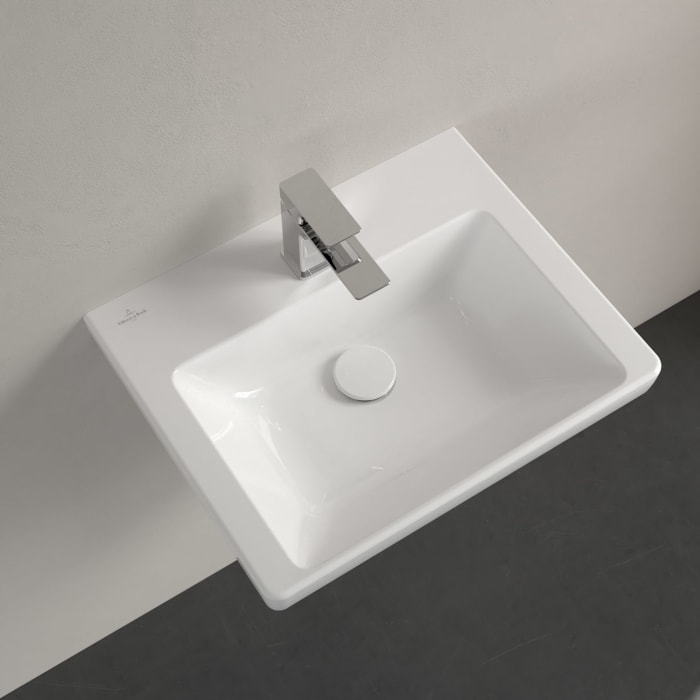 Villeroy & Boch Subway 3.0 Handwaschbecken 50 cm, mit 1 Hahnloch, ohne Überlauf