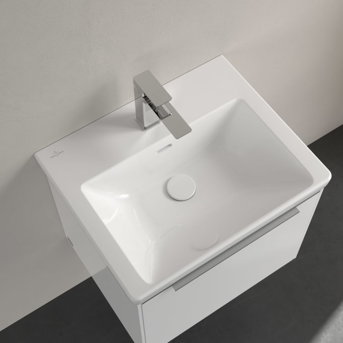 Villeroy & Boch Subway 3.0 Waschtisch 55 cm, mit 1 Hahnloch, mit Überlauf