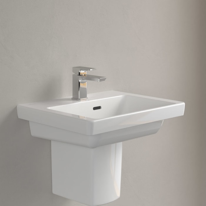 Villeroy & Boch Subway 3.0 Handwaschbecken 50 cm, mit 1 Hahnloch, mit Überlauf