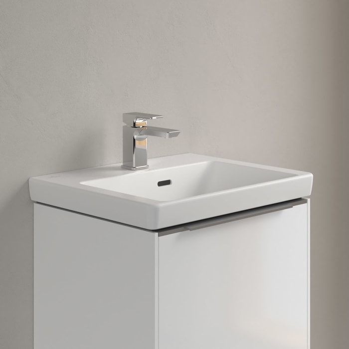 Villeroy & Boch Subway 3.0 Handwaschbecken 50 cm, für Möbelmontage, mit 1 Hahnloch, mit Überlauf