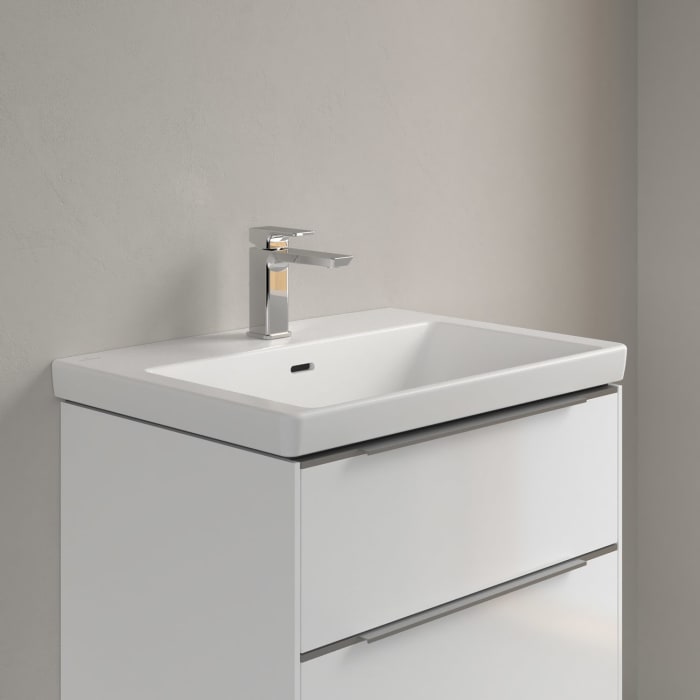 Villeroy & Boch Subway 3.0 Waschtisch 65 cm, mit 1 Hahnloch, mit Überlauf