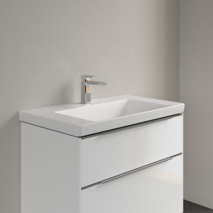 Villeroy & Boch Subway 3.0 Schrankwaschtisch 80 cm, mit 1 Hahnloch, ohne Überlauf