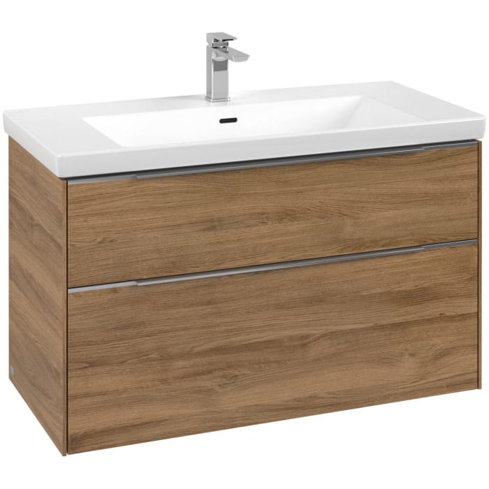 Villeroy & Boch Subway 3.0 Waschtischunterschrank 97,3 cm, 2 Auszüge, ohne LED-Beleuchtung