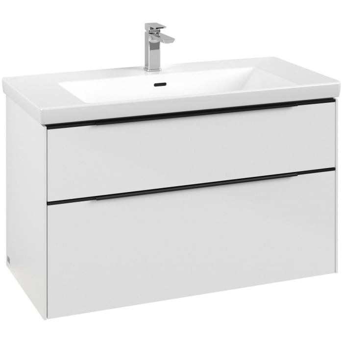 Villeroy & Boch Subway 3.0 Waschtischunterschrank 97,3 cm, 2 Auszüge, mit LED-Beleuchtung