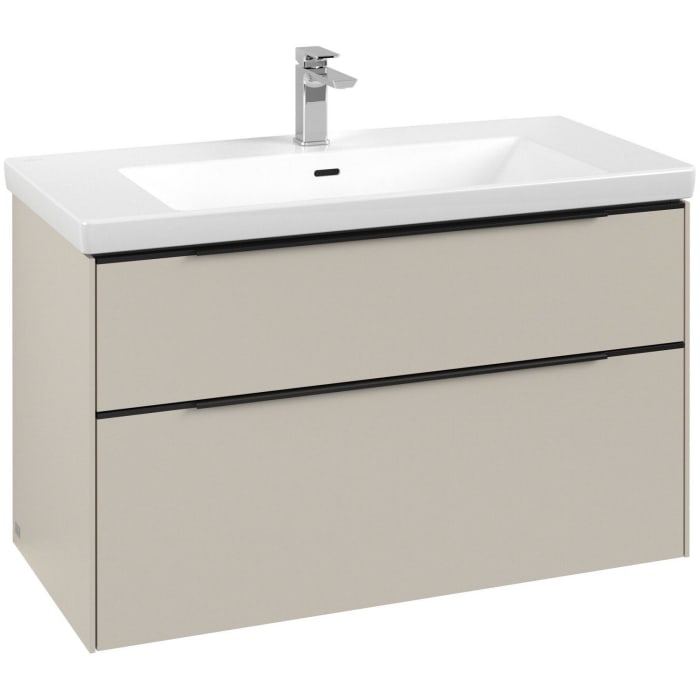 Villeroy & Boch Subway 3.0 Waschtischunterschrank 97,3 cm, 2 Auszüge, mit LED-Beleuchtung
