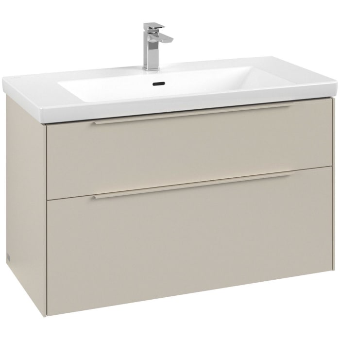 Villeroy & Boch Subway 3.0 Waschtischunterschrank 97,3 cm, 2 Auszüge, mit LED-Beleuchtung