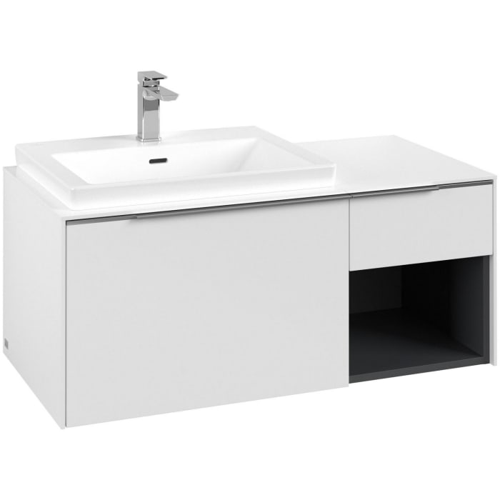 Villeroy & Boch Subway 3.0 Waschtischunterschrank 100,1 cm, 2 Auszüge und Regal rechts, ohne LED-Beleuchtung