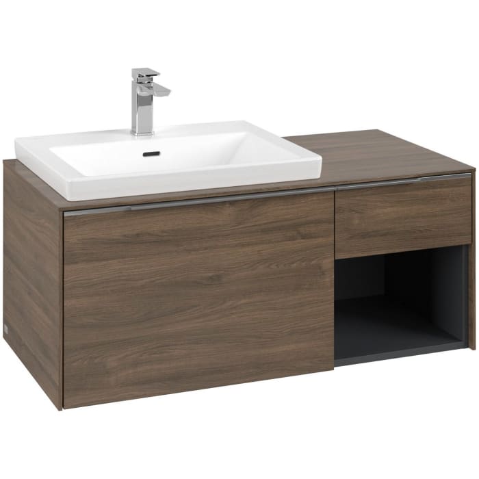 Villeroy & Boch Subway 3.0 Waschtischunterschrank 100,1 cm, 2 Auszüge und Regal rechts, ohne LED-Beleuchtung