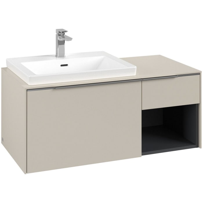 Villeroy & Boch Subway 3.0 Waschtischunterschrank 100,1 cm, 2 Auszüge und Regal rechts, ohne LED-Beleuchtung