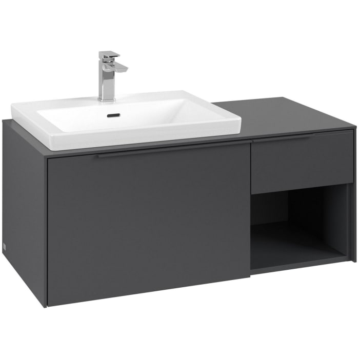 Villeroy & Boch Subway 3.0 Waschtischunterschrank 100,1 cm, 2 Auszüge und Regal rechts, ohne LED-Beleuchtung