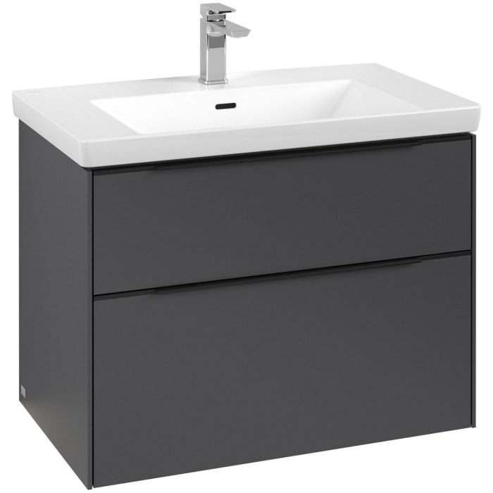 Villeroy & Boch Subway 3.0 Waschtischunterschrank 77,2 cm, 2 Auszüge, mit LED-Beleuchtung