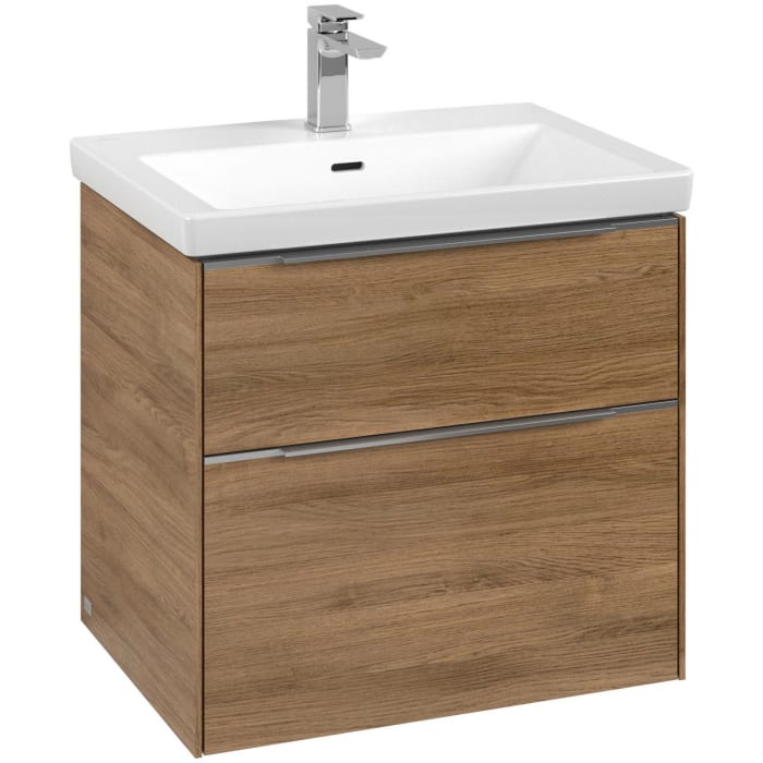 Villeroy & Boch Subway 3.0 Waschtischunterschrank 62,2 cm, 2 Auszüge, mit LED-Beleuchtung