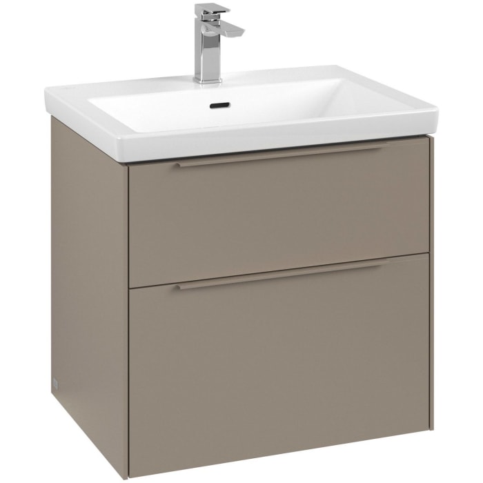 Villeroy & Boch Subway 3.0 Waschtischunterschrank 62,2 cm, 2 Auszüge, mit LED-Beleuchtung