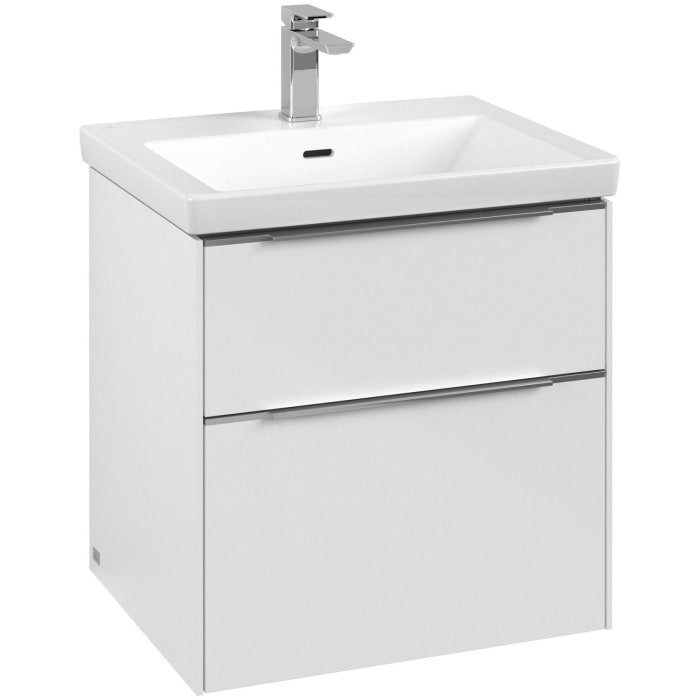 Villeroy & Boch Subway 3.0 Waschtischunterschrank 57,2 cm, 2 Auszüge, mit LED-Beleuchtung