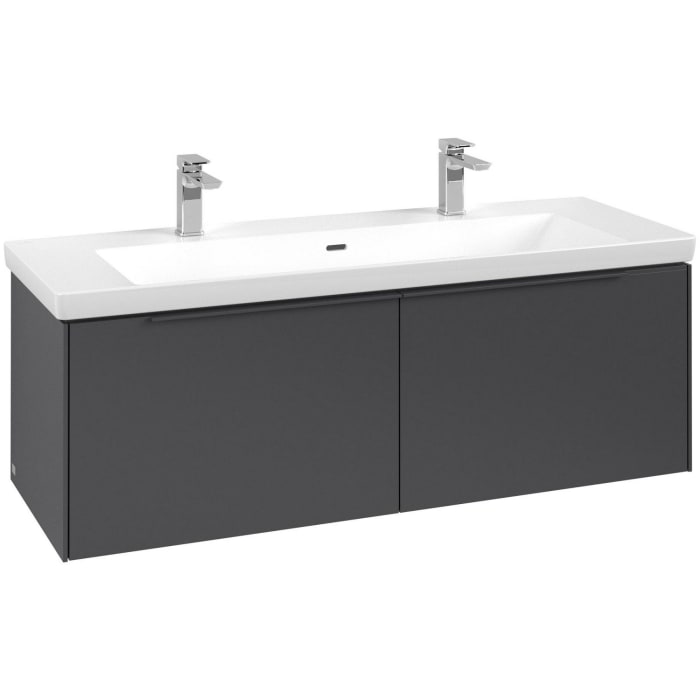 Villeroy & Boch Subway 3.0 Waschtischunterschrank 127,2 cm, 2 Auszüge, mit LED-Beleuchtung