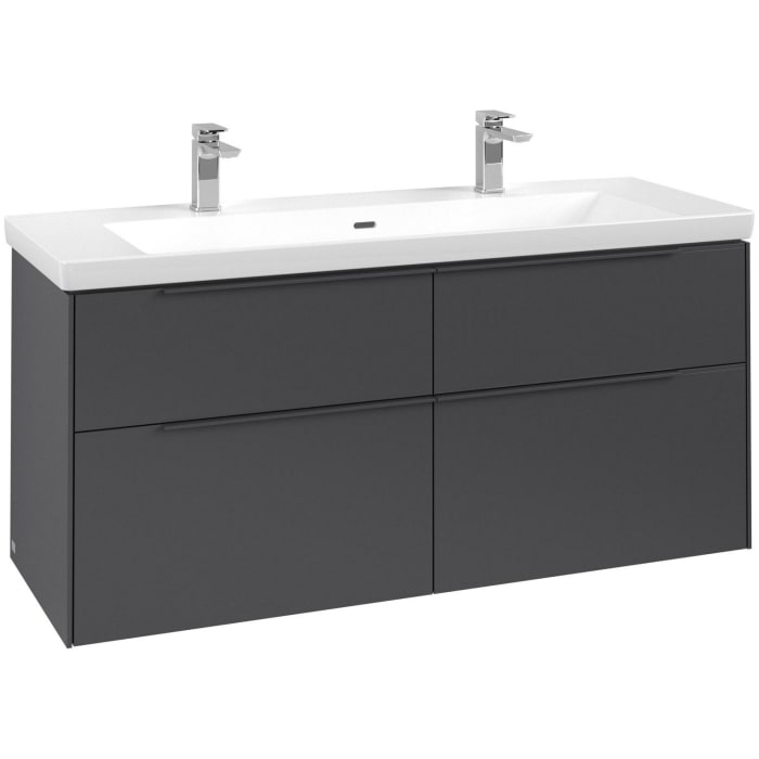 Villeroy & Boch Subway 3.0 Waschtischunterschrank 127,2 cm, 4 Auszüge, ohne LED-Beleuchtung