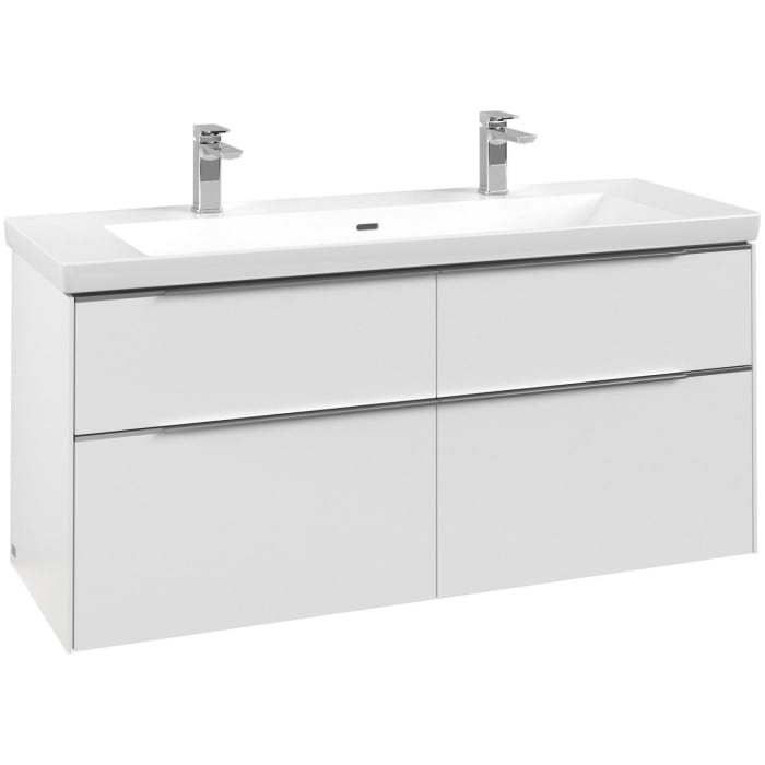 Villeroy & Boch Subway 3.0 Waschtischunterschrank 127,2 cm, 4 Auszüge, mit LED-Beleuchtung