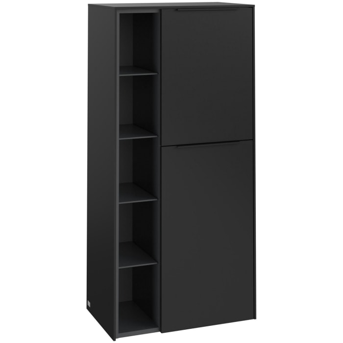 Villeroy & Boch Subway 3.0 Mittelschrank 57,4 x 120 cm mit 1 offenen Fach und 2 Türen, Anschlag rechts