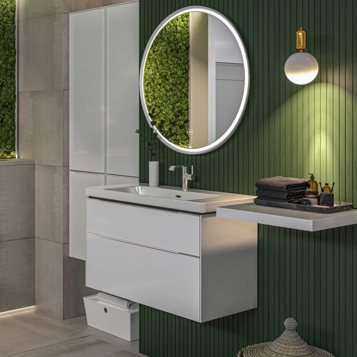 Villeroy & Boch Subway 3.0 Möbelset mit 2 Auszüge, mit Spiegel, 100 cm