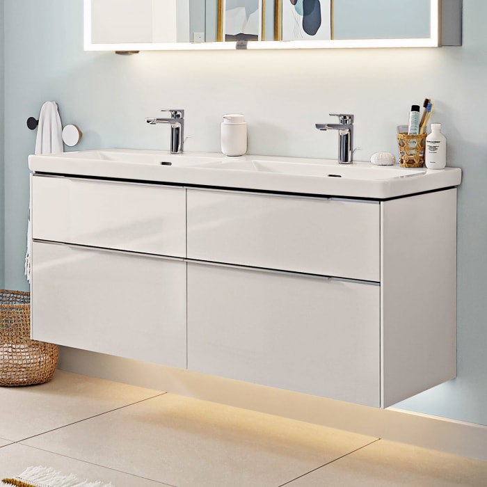 Villeroy & Boch Subway 3.0 Möbelset mit 4 Auszüge, ohne Spiegel, 130 cm