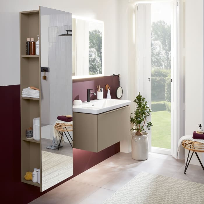 Villeroy & Boch Subway 3.0 Spiegelregal 45 x 170 cm mit Regalelement links