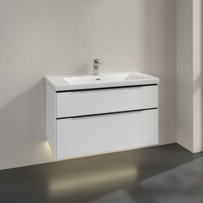 Villeroy & Boch Subway 3.0 Waschtischunterschrank 97,3 cm, 2 Auszüge, mit LED-Beleuchtung