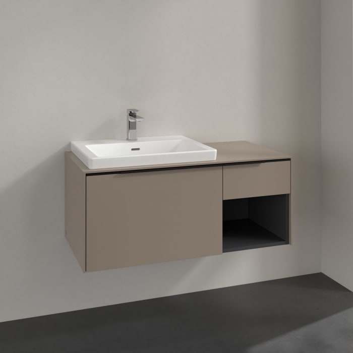 Villeroy & Boch Subway 3.0 Waschtischunterschrank 100,1 cm, 2 Auszüge und Regal rechts, ohne LED-Beleuchtung